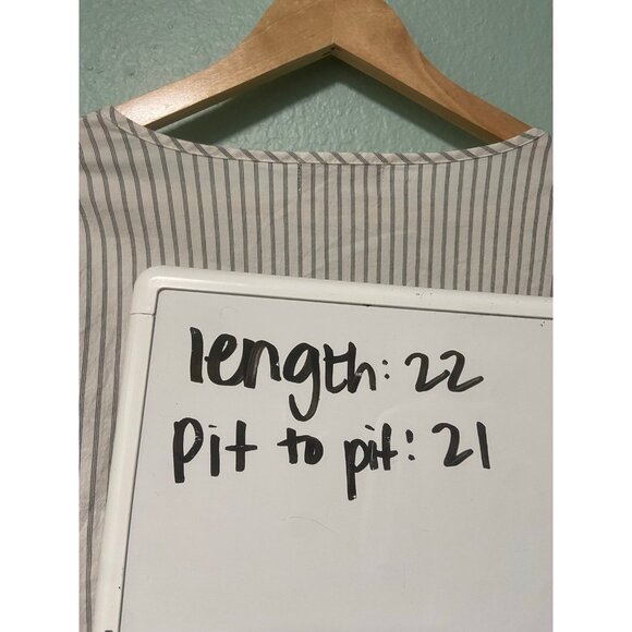 Michael Stars Boho Women's White and Dark Grey Blouse Shirt Top Size Large - Picture 8 of 8